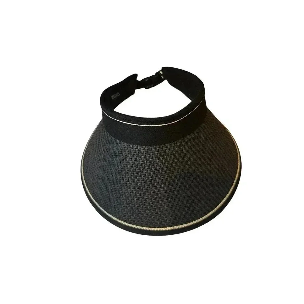 Menglagla Black Adjustable Woven Visor‎